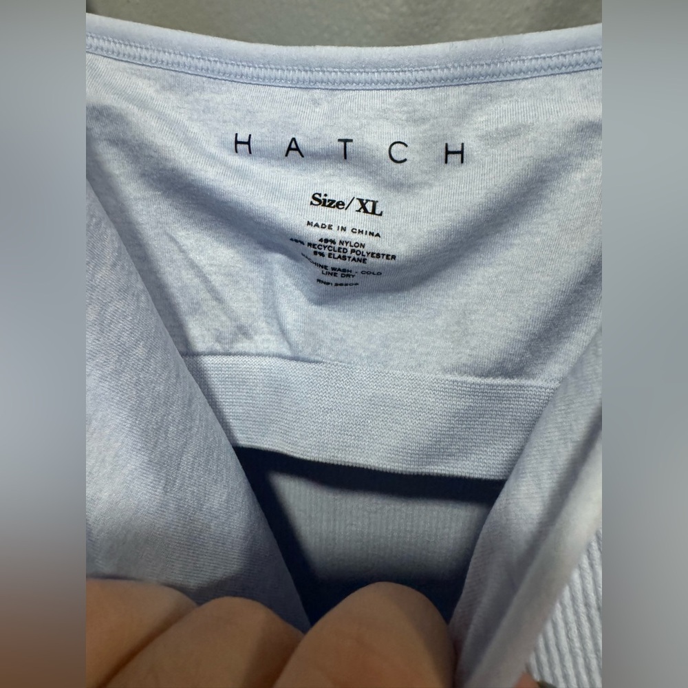 NWT Hatch The Body Rib Unitard Short in Light Blue Size XL - Picture 2 of 6
